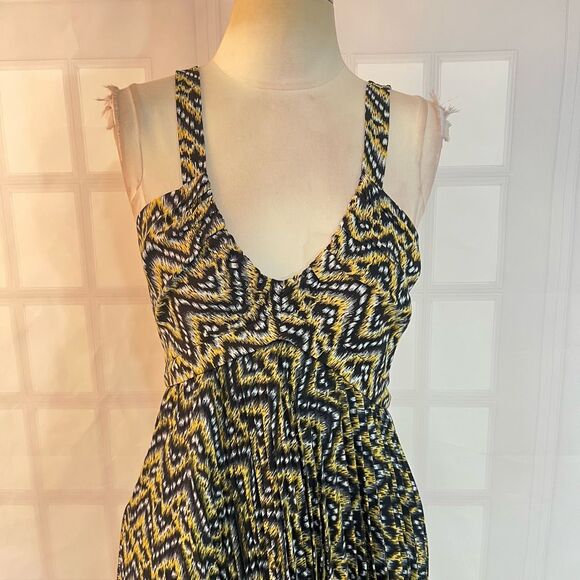 A.L.C. Multicolor Kendall Silk Sleeveless Asymmetrical Lined Sundress Size 8 - Picture 5 of 13